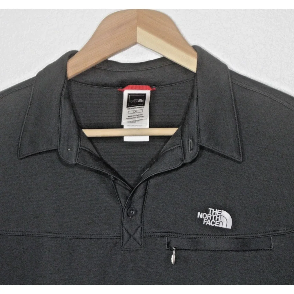 The North Face Men's Polo Shirt Large Dark Gray Vaporwick Performance
